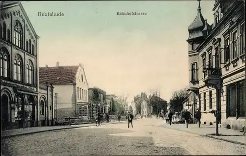 Ak Buxtehude in Niedersachsen, Bahnhofstraße