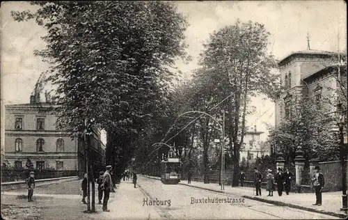 Ak Hamburg Harburg, Buxtehuderstraße, Straßenbahn