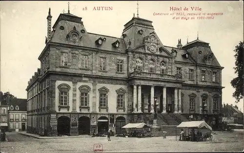 Ak Autun Saone-et-Loire, Rathaus