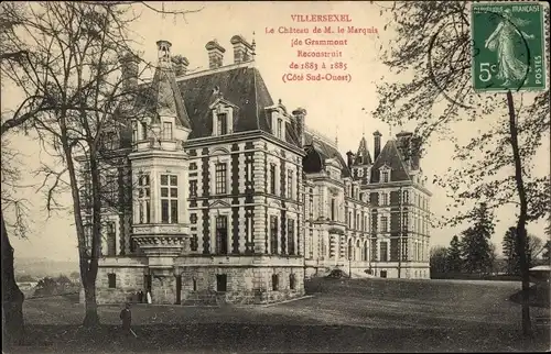 Ak Villersexel Haute Saône, Das Schloss von M. le Marquis, Südwestküste