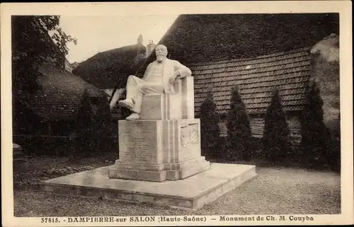 Ak Dampierre auf Salon Haute Saône, Denkmal von Ch. M. Couyba