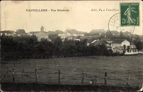 Ak Vauvillers Haute Saône, Gesamtansicht