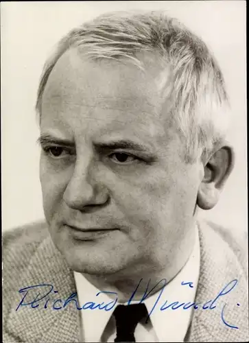 Foto Ak Schauspieler Richard Münch, Portrait, Autogramm