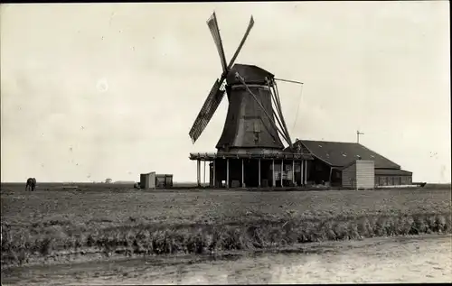 Foto Ak Koog aan de Zaan Nordholland Niederlande, Windmühle