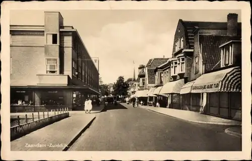 Ak Zuiddijk Zaandam Zaanstad Nordholland, Straßenpartie