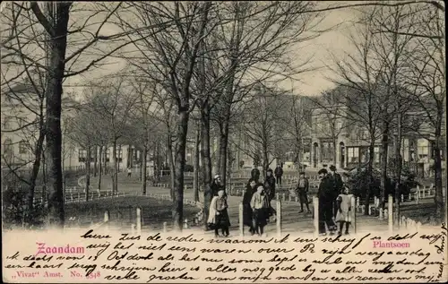 Ak Zaandam Zaanstad Nordholland, Plantsoen