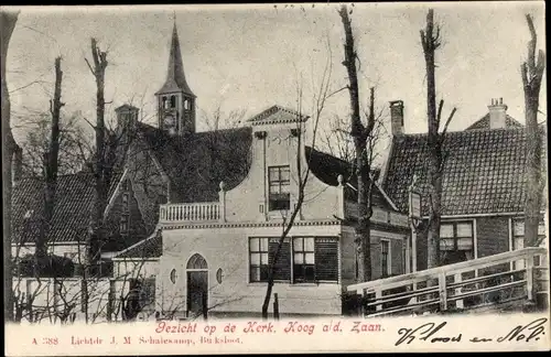 Ak Koog aan de Zaan Nordholland Niederlande, Gezicht op de Kerk