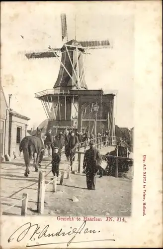 Ak Haarlem Nordholland Niederlande, Windmühle
