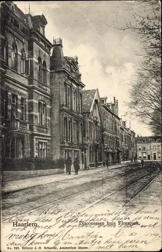 Ak Haarlem Nordholland Niederlande, Diaconessen huis Florapark