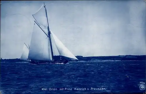 Ak Kiel, Kaiserliche Segelyacht SMS Orion, Prinz Heinrich von Preußen