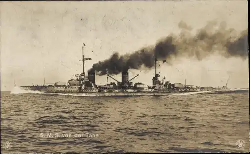 Ak Deutsches Kriegsschiff, SMS Von der Tann, Schlachtkreuzer, Kaiserliche Marine, NPG, GLK