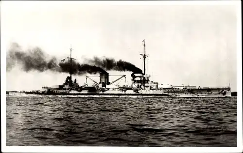 Foto Ak Deutsches Kriegsschiff, SMS Moltke, Schlachtkreuzer, Kaiserliche Marine
