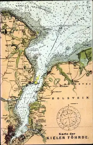 Landkarten Ak Kiel, Kieler Föhrde