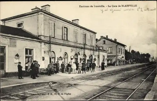 Ak Blainville-sur-l’Eau Lothringen Meurthe et Moselle, Bahnhof