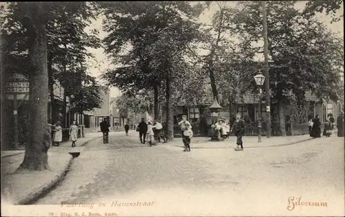 Ak Hilversum Nordholland Niederlande, Vaartweg en Havenstraat