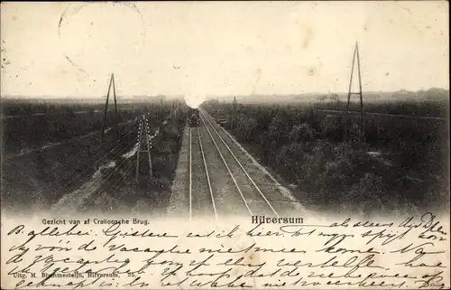 Ak Hilversum Nordholland Niederlande, Gezicht van af Crailoosche Brug