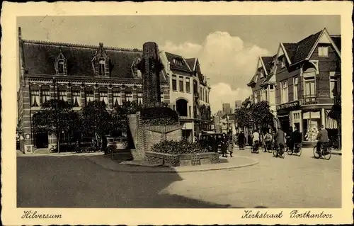 Ak Hilversum Nordholland Niederlande, Kerkstraat Postkantoor