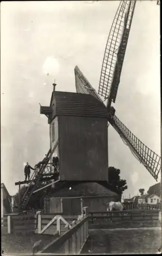 Foto Ak Hoogkarspel Nordholland Niederlande, Windmühle