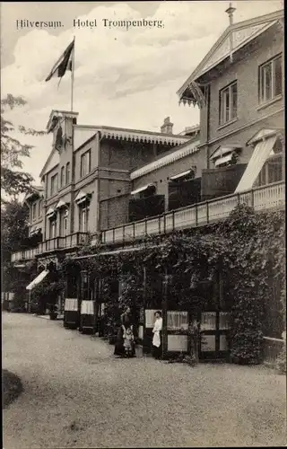 Ak Hilversum Nordholland Niederlande, Hotel Trompenberg