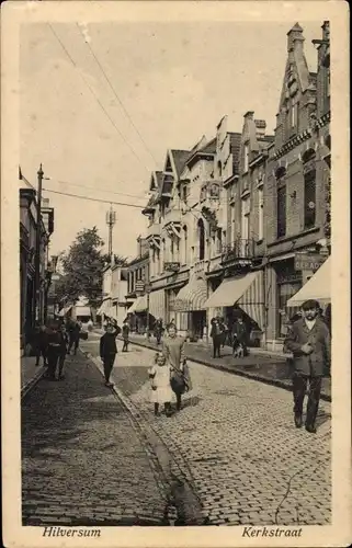 Ak Hilversum Nordholland Niederlande, Kerkstraat