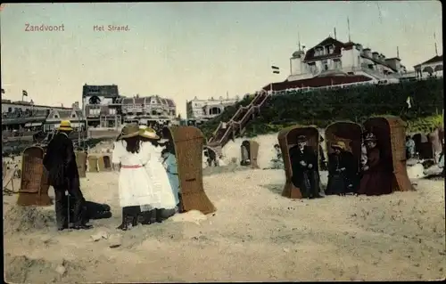 Ak Zandvoort Nordholland Niederlande, Strand