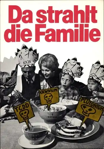 Ak Ernst Vollbehr, Da strahlt die Familie, Anti Atomenergie