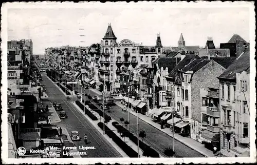 Ak Knokke Heist Heyst Knocke sur Mer Westflandern, Avenue Lippens