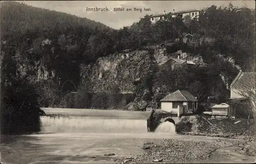 Ak Innsbruck in Tirol, Sillfall am Berg Isel