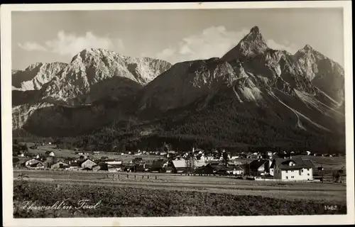 Ak Ehrwald Tirol, Panorama, Ort, Tajakopf, Sonnenspitze