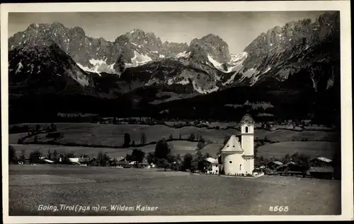 Ak Going am Wilden Kaiser in Tirol, Kapelle, Ort, Umgebung