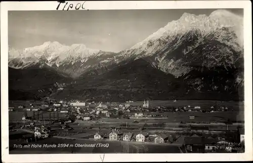 Ak Telfs in Tirol, Ort mit Hohe Munde, Oberinntal