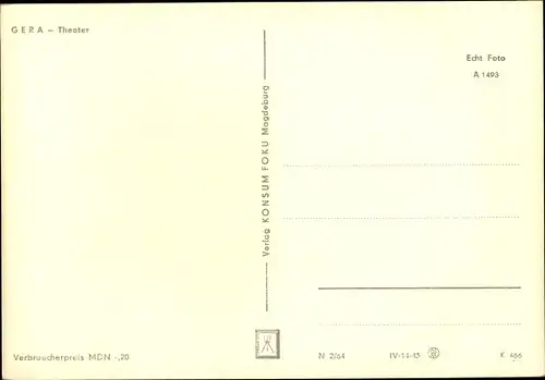 Ak Gera in Thüringen, Theater