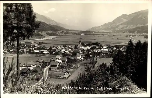 Ak Wattens in Tirol, Blick ins Unterinntal