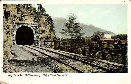 Ak Innsbruck in Tirol, Innsbrucker Mittelgebirgs-Bahn Berg Isel-Igls