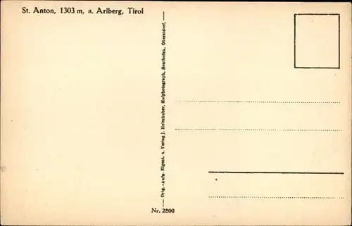 Ak Sankt Anton am Arlberg Tirol, Totalansicht