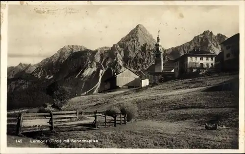 Ak Lermoos in Tirol, Ansicht mit Sonnenspitze