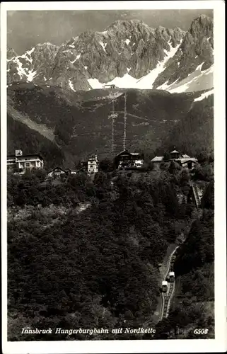 Ak Innsbruck in Tirol, Hungerburgbahn mit Nordkette