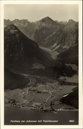 Ak Pertisau Eben am Achensee in Tirol, Gesamtansicht mit Falzthurntal