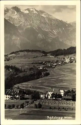 Ak Schönberg im Stubaital Tirol, Gesamtansicht