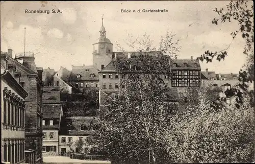 Ak Ronneburg in Thüringen, Blick von der Gartenstraße