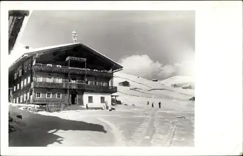 Ak Gerlos im Zillertal Tirol, Haus Matthäusbauer, Winter