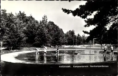 Ak Harskamp Gelderland, Kampeerterrein Harskamperdennen, Schwimmbad