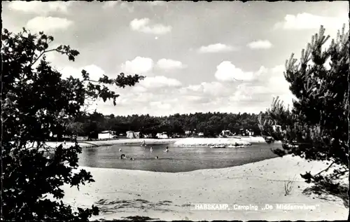 Ak Harskamp Gelderland, Camping De Middenveluwe, Badestrand