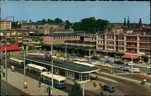 Ak Arnhem Gelderland Niederlande, Stationsplein, Busse