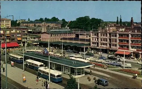 Ak Arnhem Gelderland Niederlande, Stationsplein, Busse