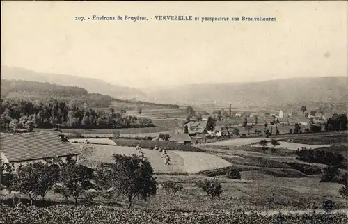 Ak Vervezelle Bruyères Vosges, Panorama