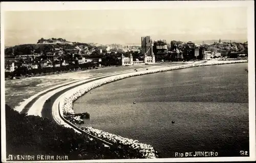 Ak Rio de Janeiro Brasilien, Avenida Beira Mar