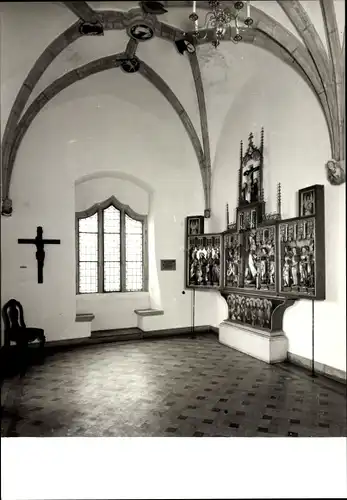 Ak Saalfeld an der Saale Thüringen, Heimatmuseum, Obere Kapelle und großer Marienaltar