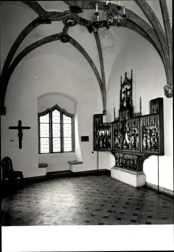 Ak Saalfeld an der Saale Thüringen, Heimatmuseum, Obere Kapelle und großer Marianaltar