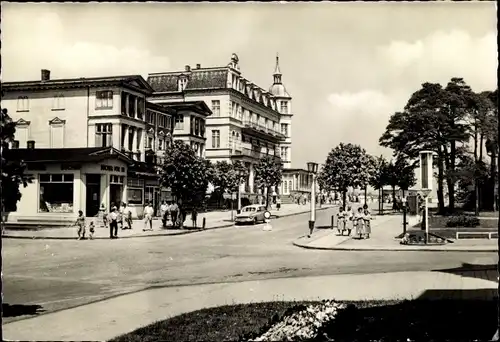 Ak Ostseebad Zinnowitz Usedom, Straßenpartie, Kreuzung